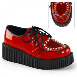 Demonia Creeper 108 - Platform Women Creepers Red USA | BZ1-99179N0