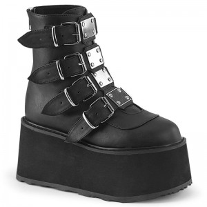 Demonia Damned 105 - Platform Women Ankle Boots Black USA | PO7-11611F5