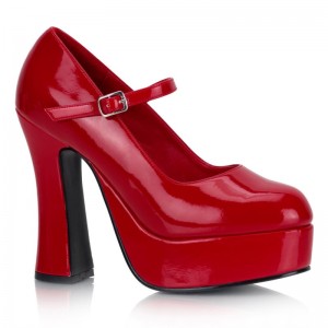 Demonia Dolly 50 - Heel Platform Women Mary Janes Red USA | QJ0-14371L1