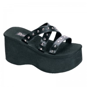 Demonia Funn 19 - Platform Women Sandals Black USA | YT7-38123R1