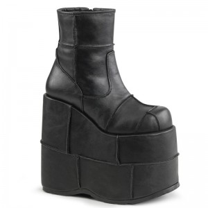 Demonia Stack 201 - Platform Women Ankle Boots Black USA | EE3-38443P1