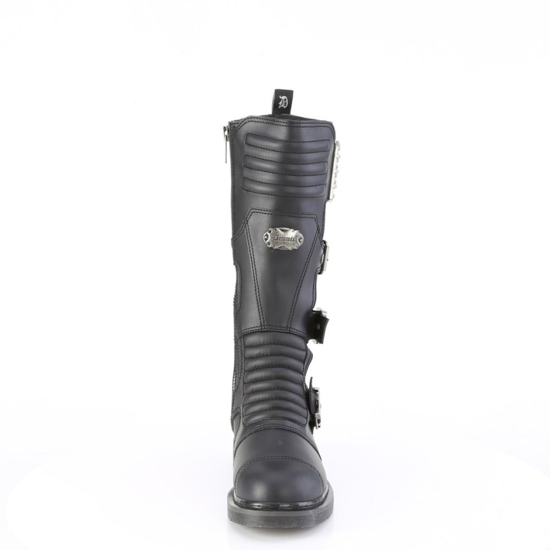 Demonia Bolt 405 - Heel Combat Boot Men Knee-High Boots Black / Black USA | JA3-49294P3