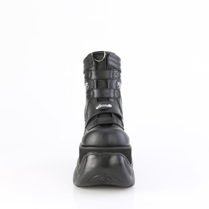 Demonia Boxer 70 - Platform Women Ankle Boots Black USA | CO4-82658M6