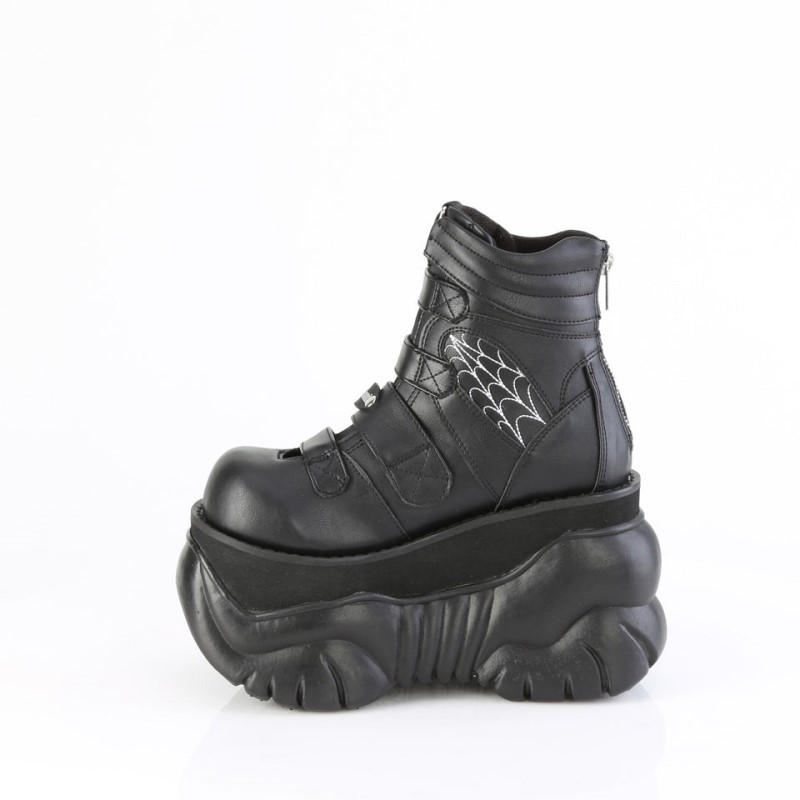 Demonia Boxer 70 - Platform Women Ankle Boots Black USA | CO4-82658M6