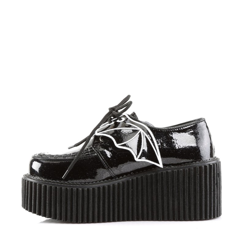 Demonia Creeper 205 - Platform Women Creepers Black USA | QC9-70237M6