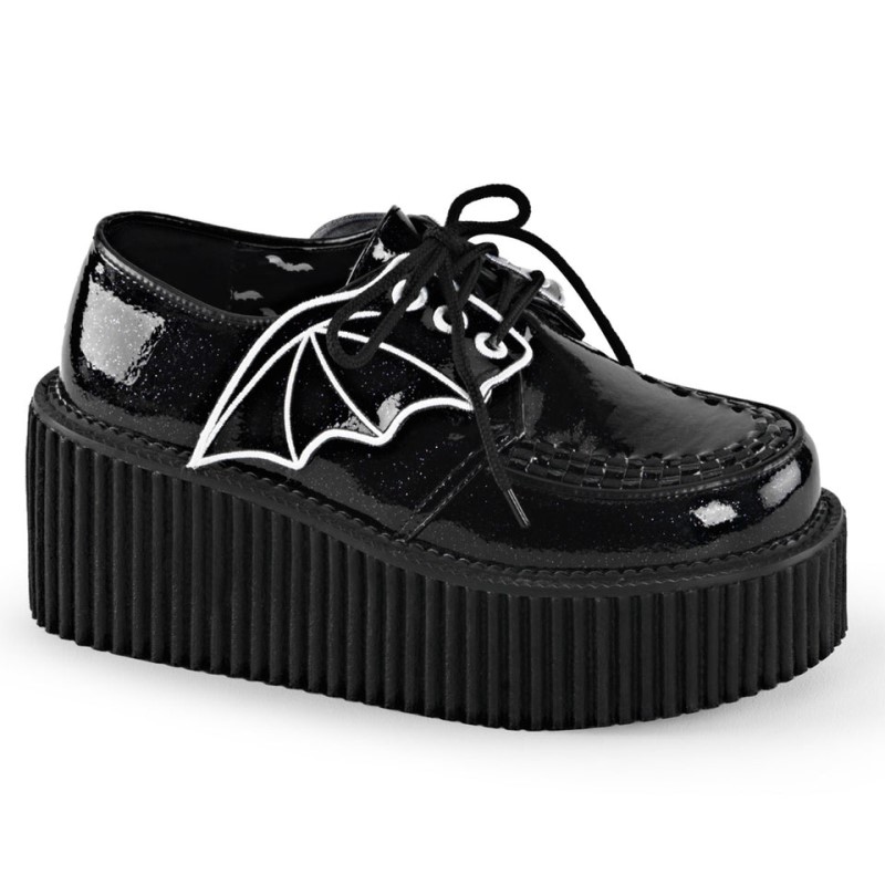 Demonia Creeper 205 - Platform Women Creepers Black USA | QC9-70237M6