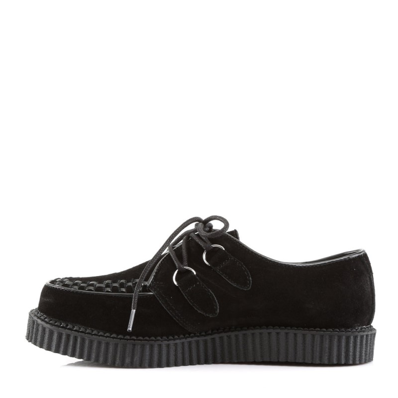 Demonia Creeper 602s - Platform Gothic Rockabilly Punk Women Creepers Black USA | BR2-72847C2