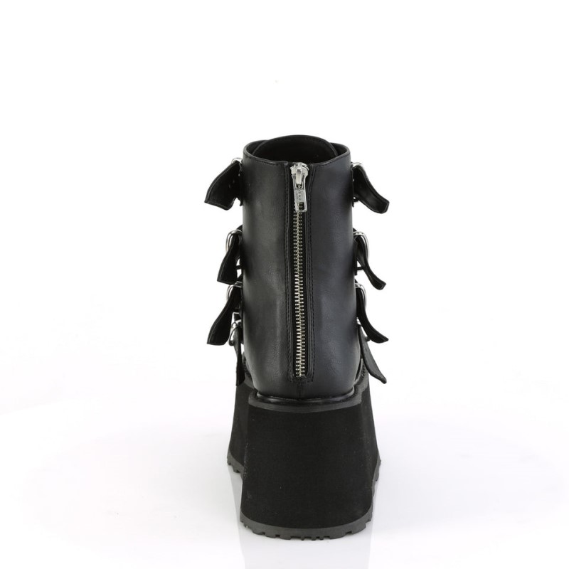 Demonia Damned 105 - Platform Women Ankle Boots Black USA | PO7-11611F5