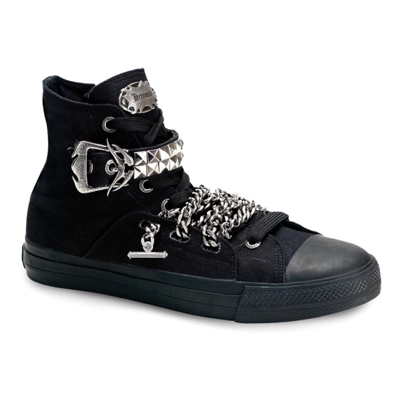 Demonia Deviant 110 - Hi Top Men Sneakers Black USA | HW5-90489O7