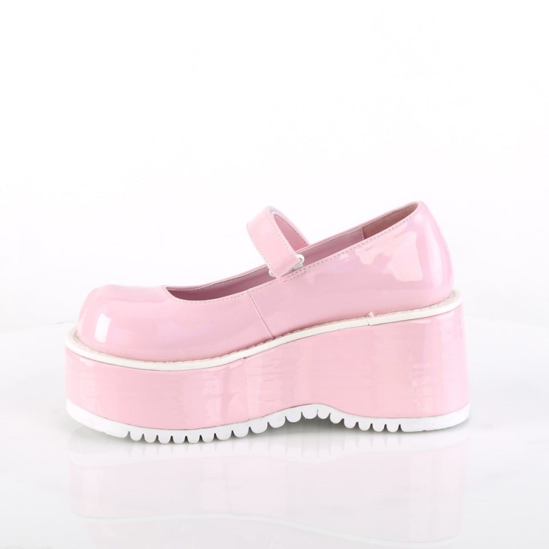 Demonia Dollie 01 - Platform Women Mary Janes Pink USA | LO0-53955X4