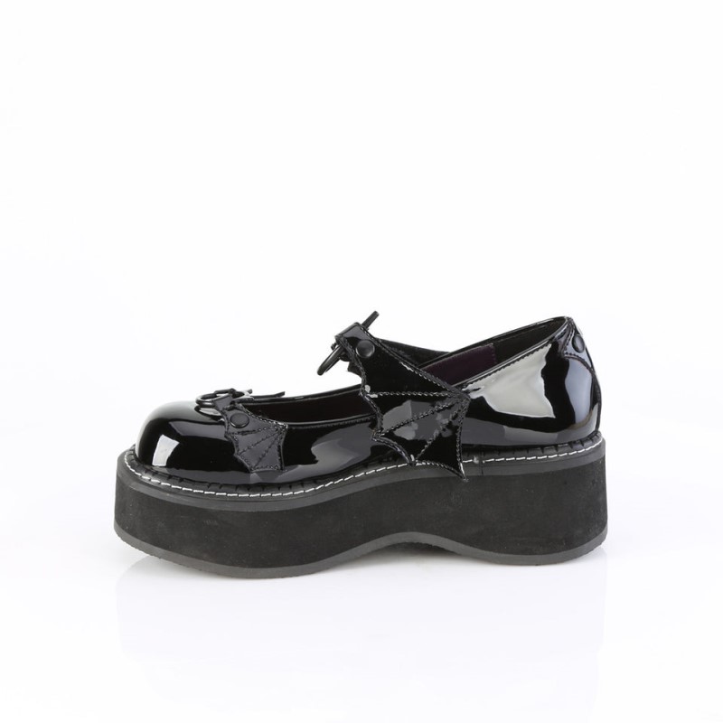 Demonia Emily 23 - Platform Women Mary Janes Black USA | CU0-17901I3