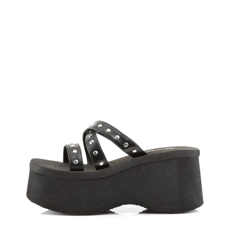 Demonia Funn 19 - Platform Women Sandals Black USA | YT7-38123R1