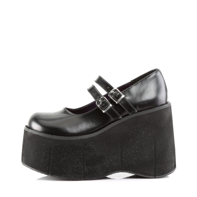 Demonia Kera 08 - Platform Women Mary Janes Black / Black USA | GN0-77447V6