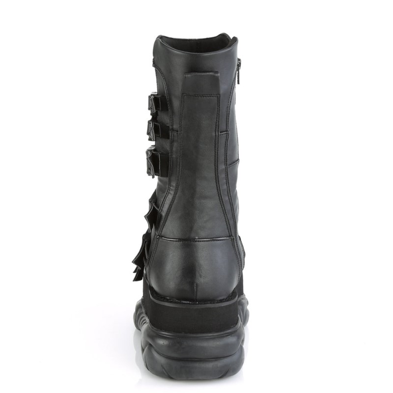 Demonia Neptune 210 - Platform Women Mid-Calf Boots Black USA | GY4-32953G4