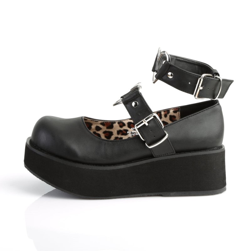 Demonia Sprite 02 - Platform Women Mary Janes Black USA | QW5-43674Y4