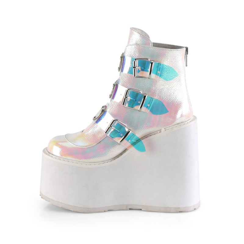 Demonia Swing 105 - Wedge Platform Women Ankle Boots Multicolor USA | RD1-98799F0