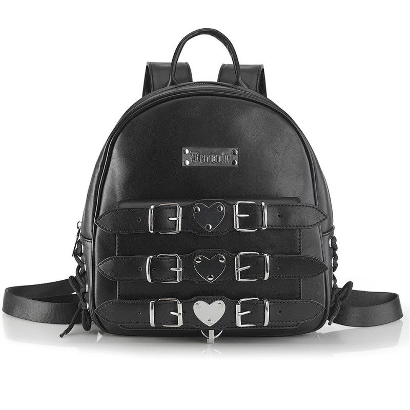 Demonia Vegan Leather Mini Backpack Accessories Black USA | MH9-72717L4